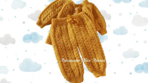 Pantalón en tejido vertical a crochet